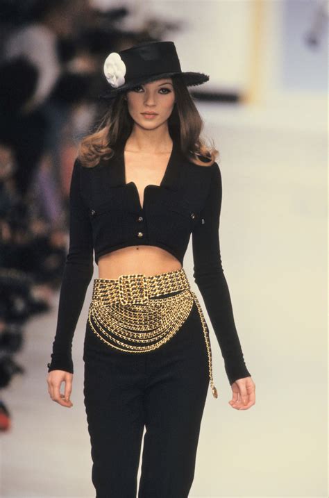 90's vintage chanel runway|90s supermodels in Chanel.